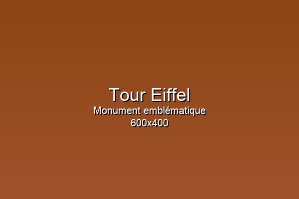 La Tour Eiffel, symbole emblématique de Paris